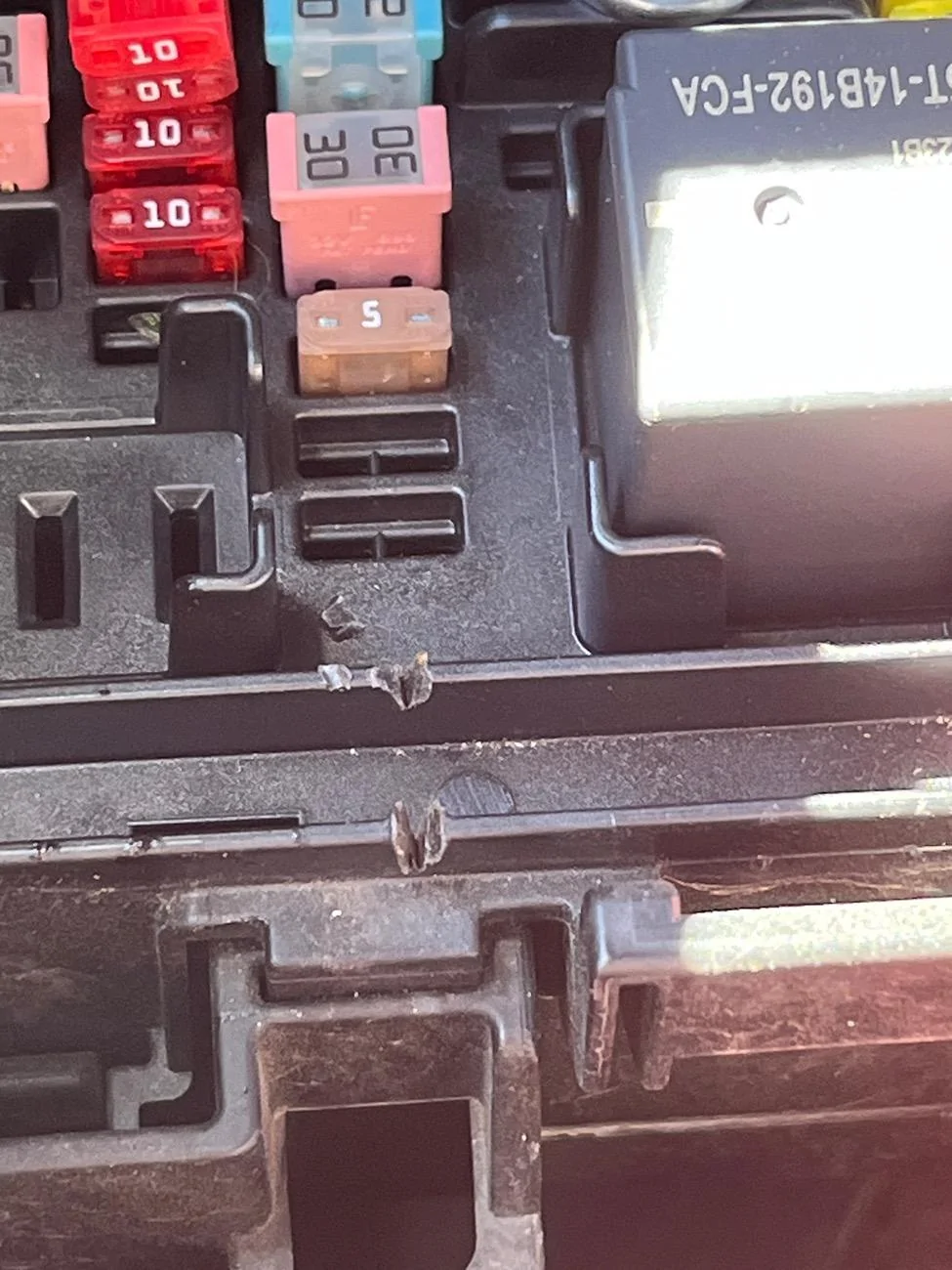 Ford F-150 Picking off driving light power under the hood IMG_2426