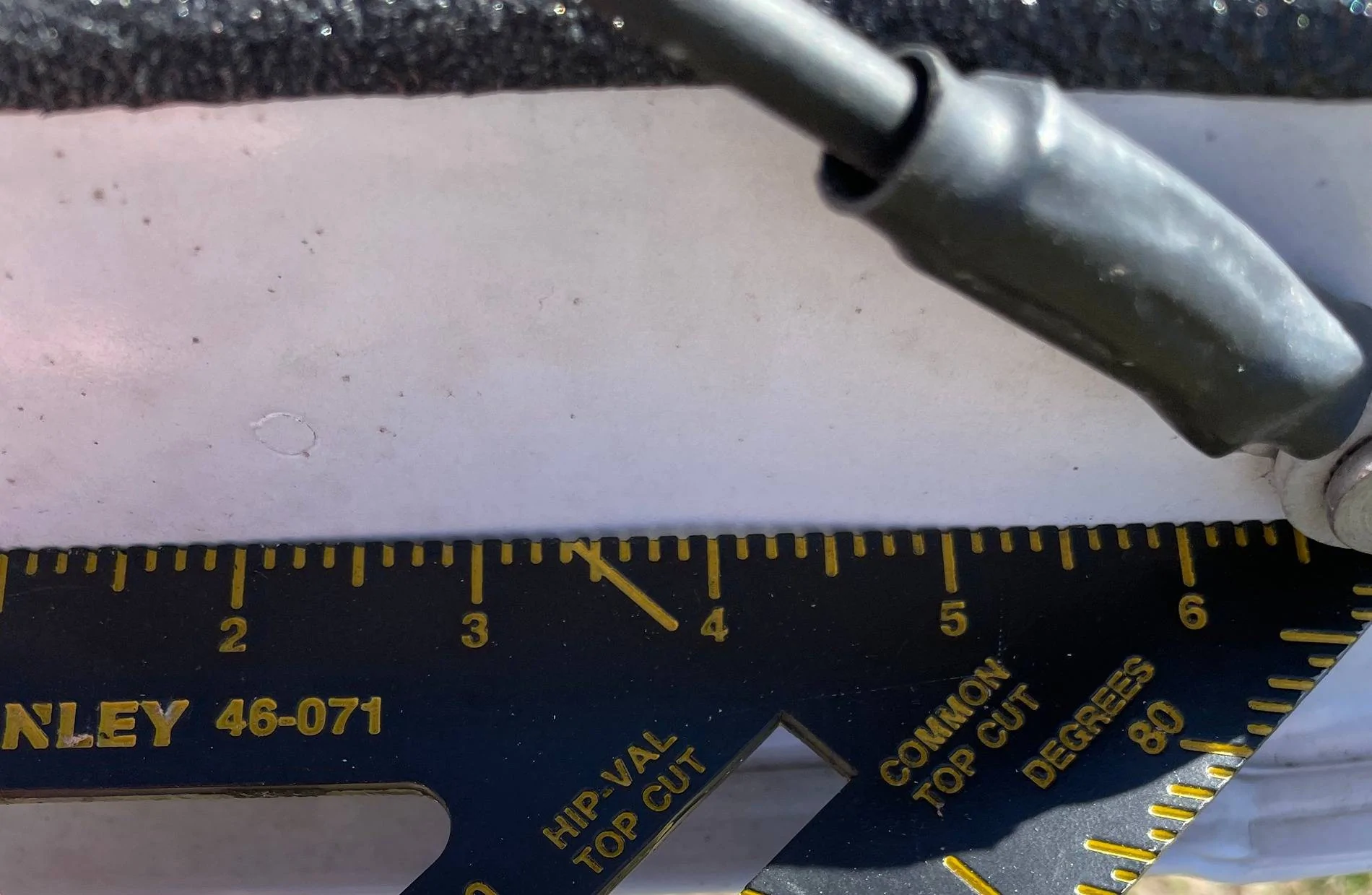 Ford F-150 Spray in liner tailgate side dents IMG_2545