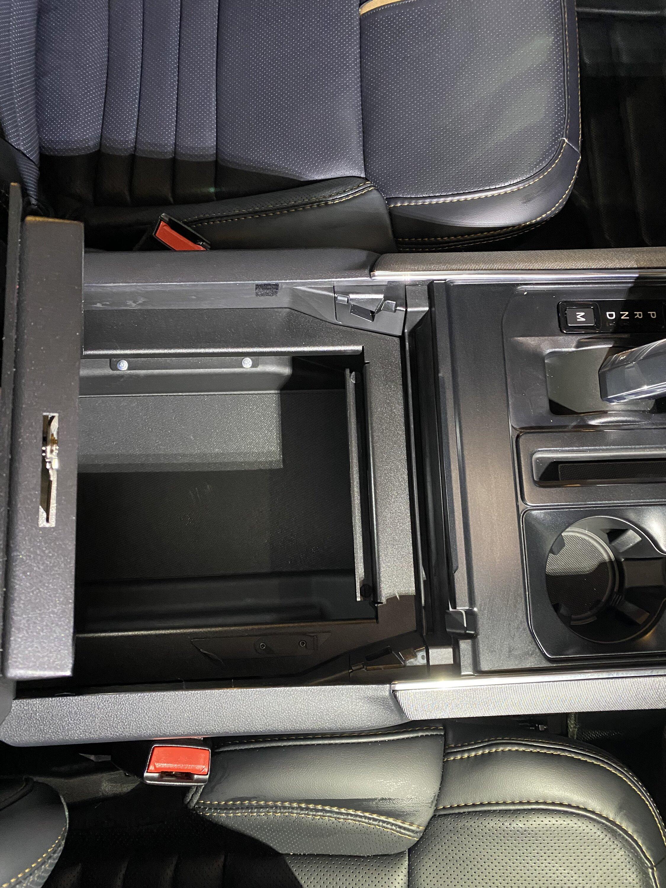 Ford F-150 Console Organizer Tray compatible with OEM Safe Vault IMG_2749
