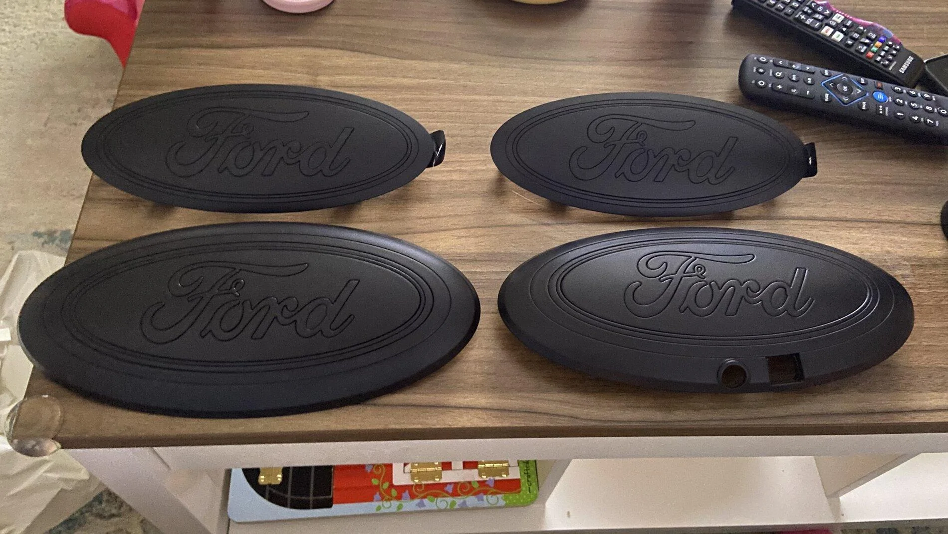 Ford F-150 Matte Black Ford Emblems Front and Rear with and without Camera Option IMG_2763