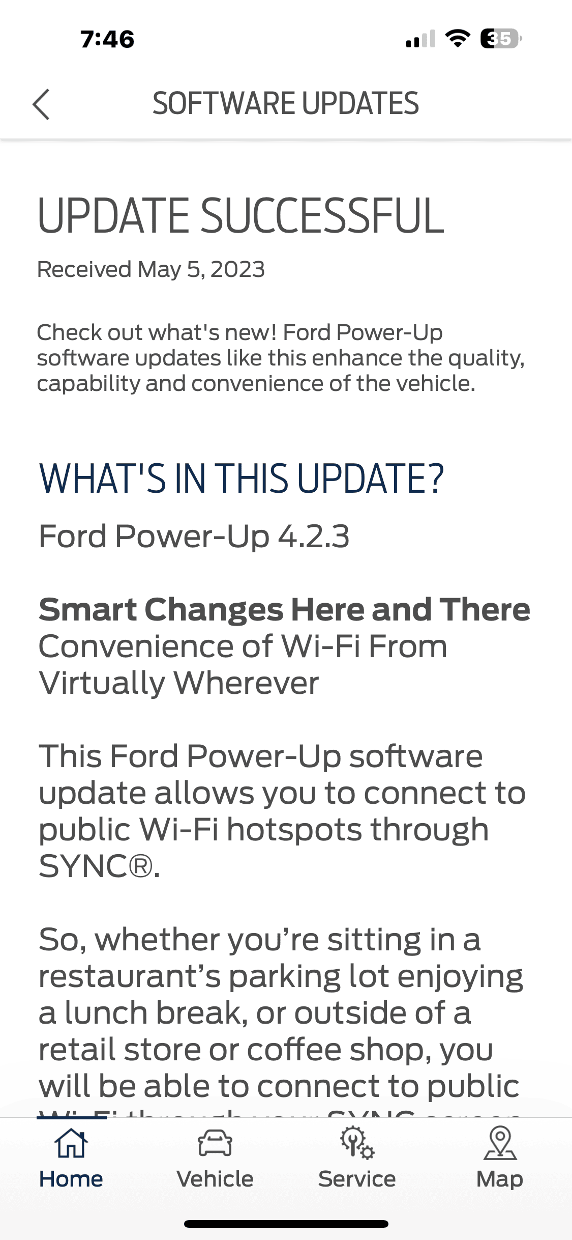 Ford F-150 Power-Up 4.2.1. OTA software update installed today IMG_2977