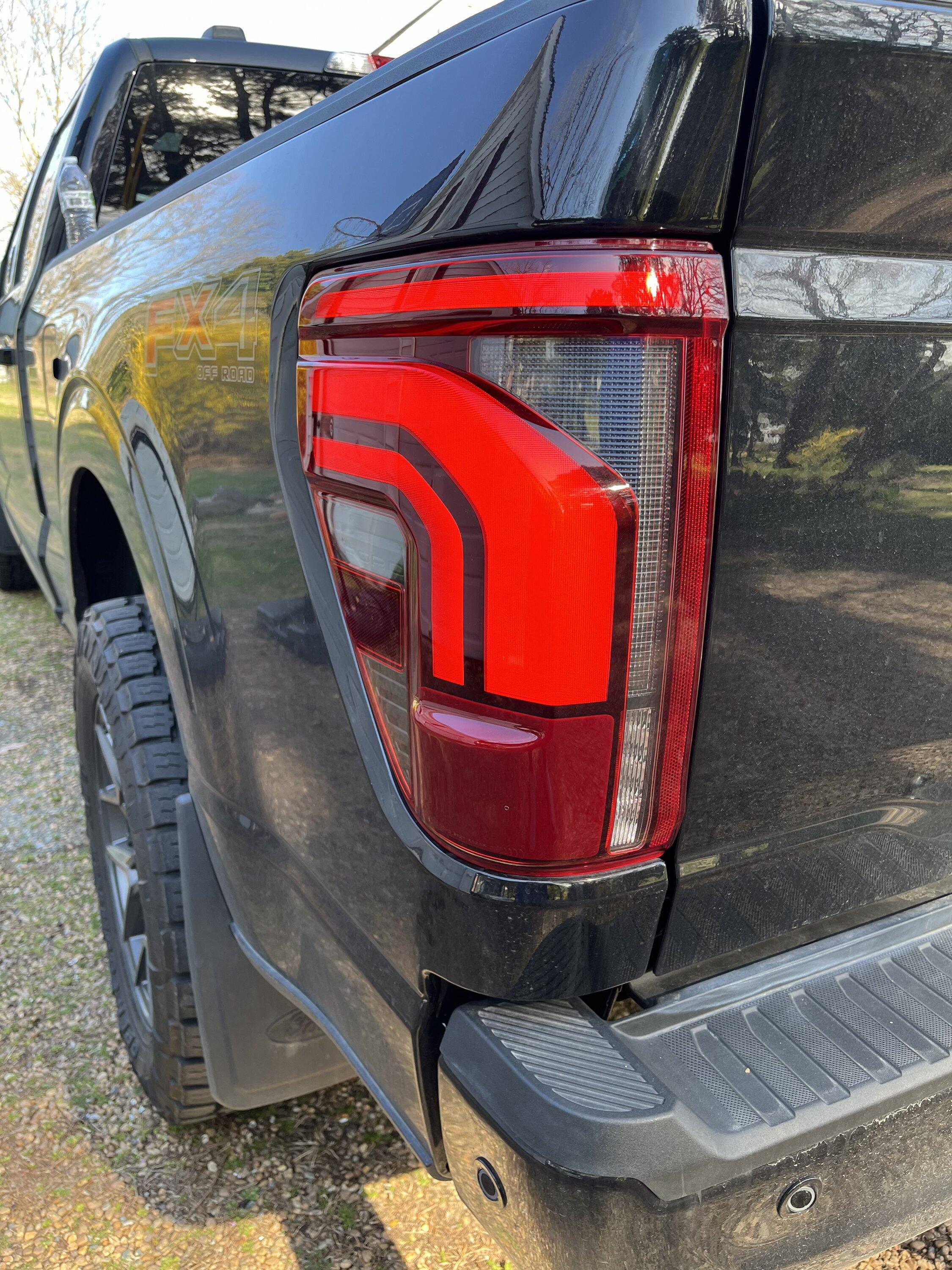 Ford F-150 2024 OEM F-150 LED Tail Lights retrofit install on a 21-23 IMG_3083
