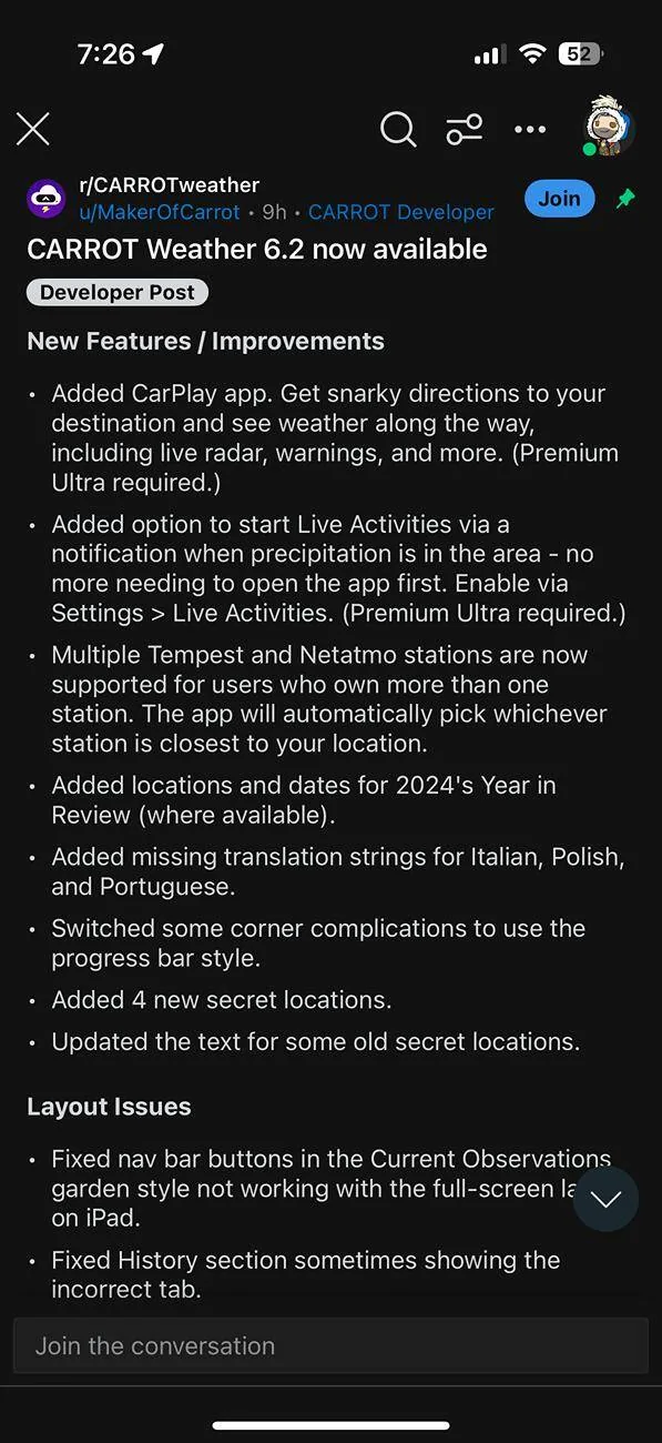 Ford F-150 CarPlay enabled weather radar app? IMG_3256