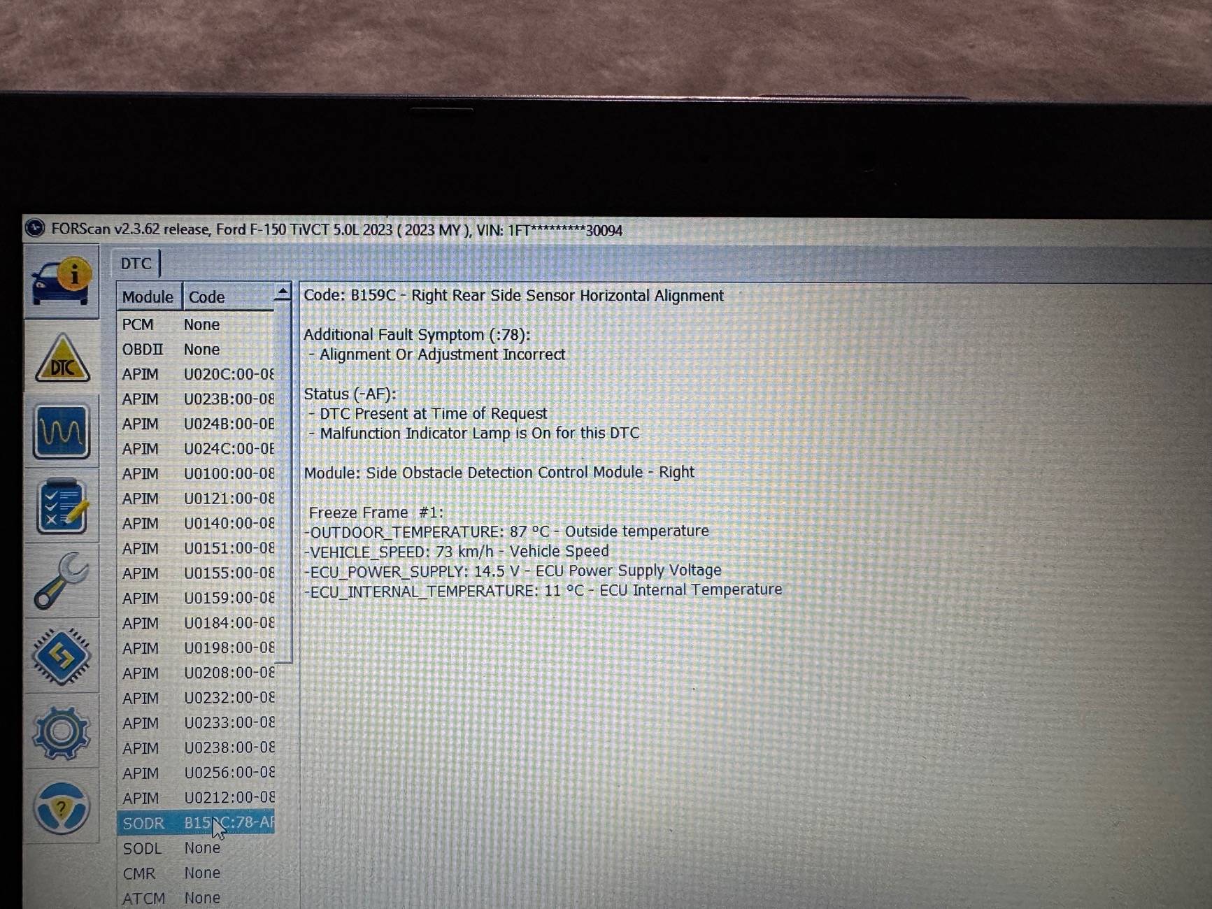 Ford F-150 Blind spot and cross traffic how to reprogram IMG_3292