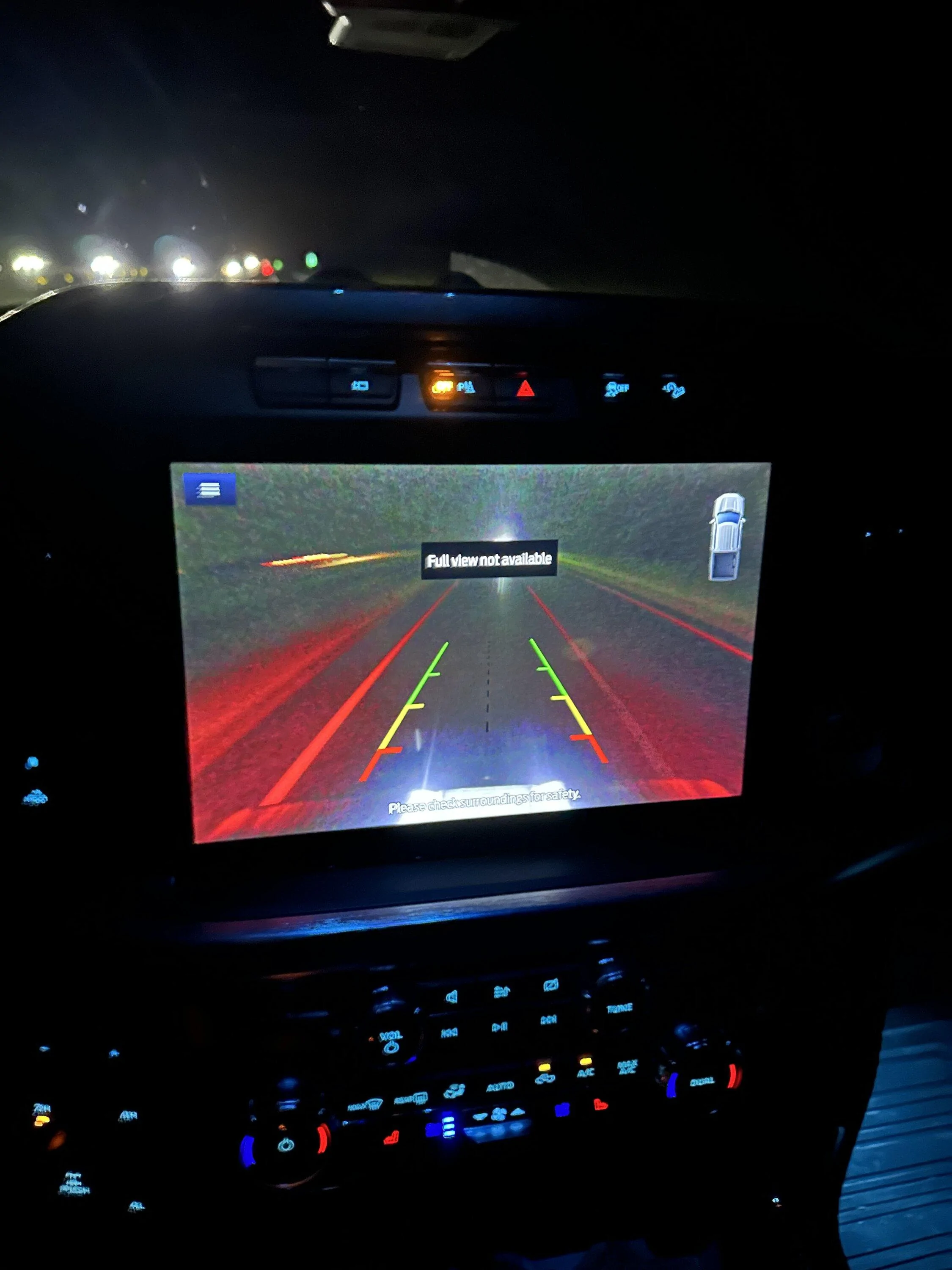 Ford F-150 rear view camera button activated by button on dash IMG_3427