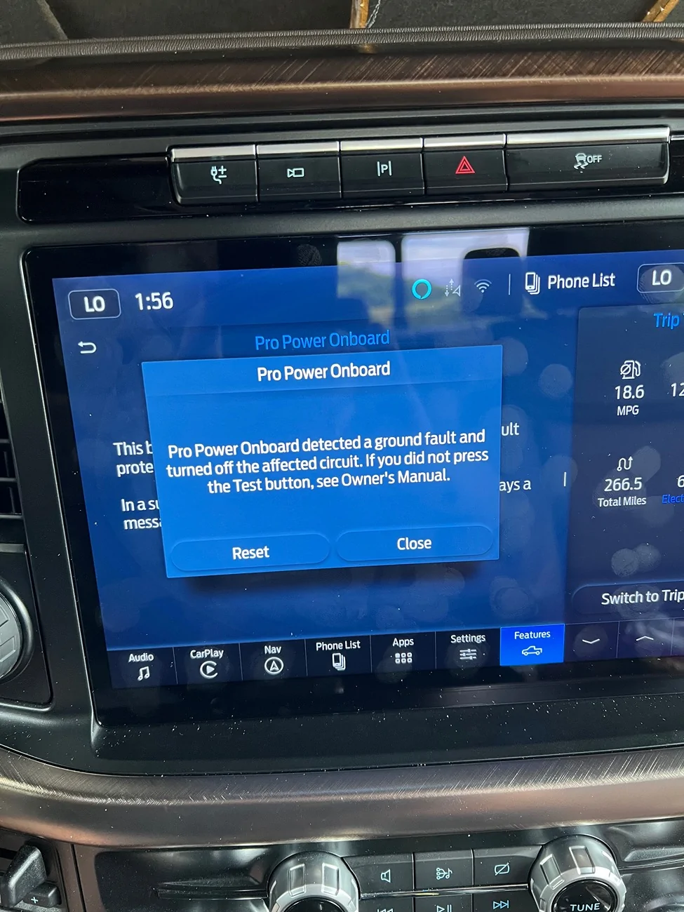 Ford F-150 Pro Power detected a ground fault IMG_3489