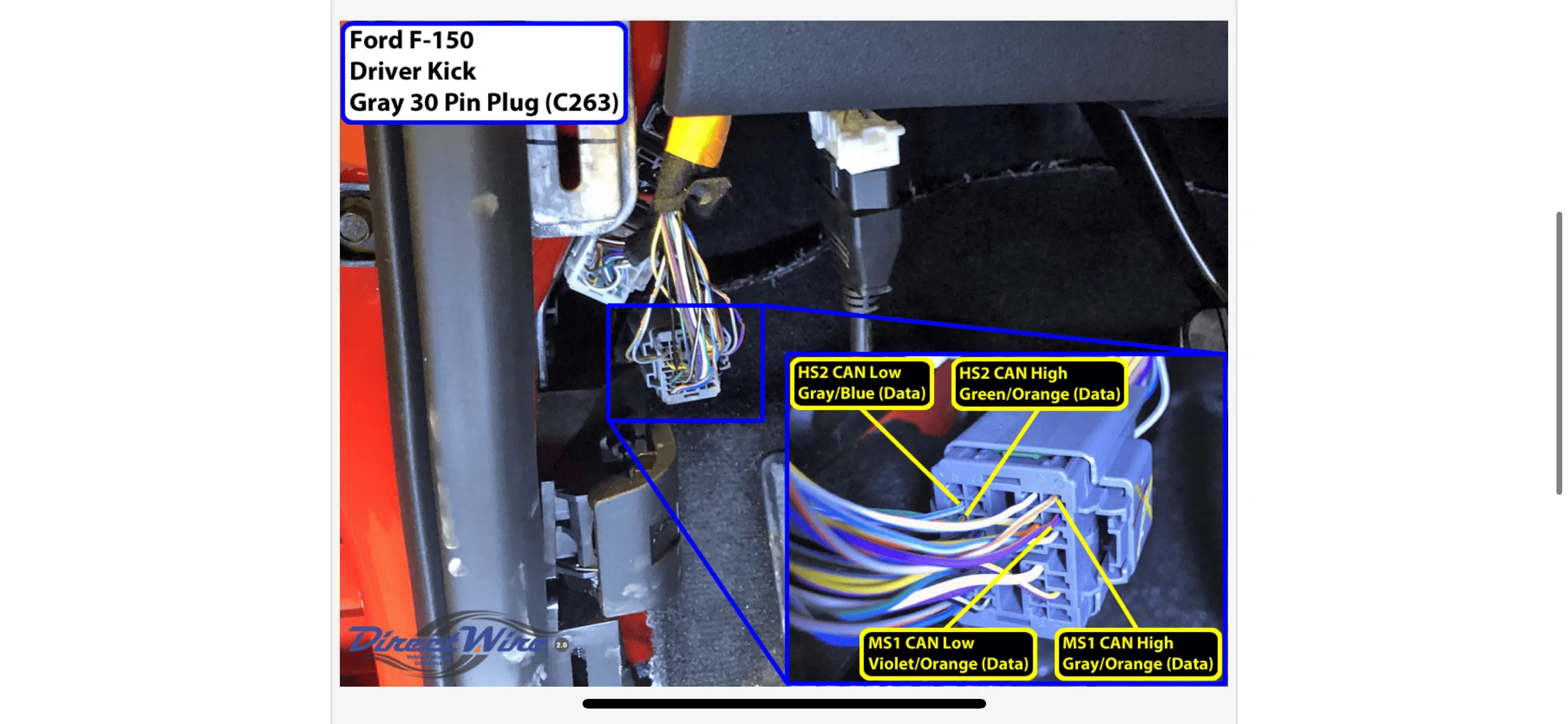 Ford F-150 Can High and Low wires IMG_3561