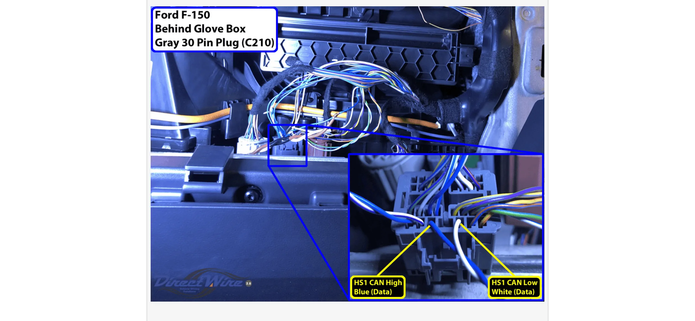 Ford F-150 Can High and Low wires IMG_3562