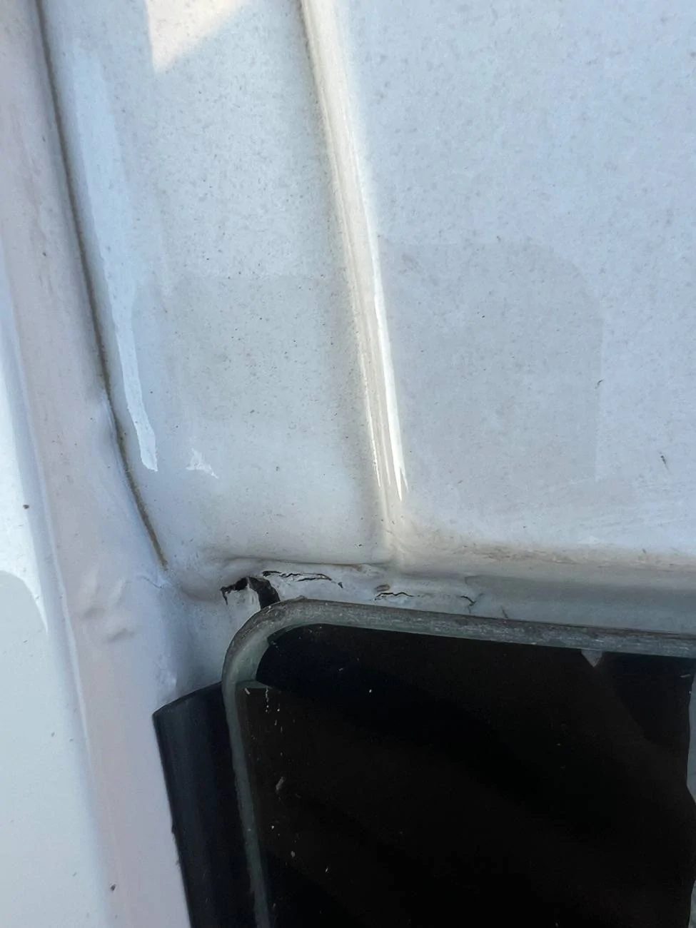 Ford F-150 Crack in Windshield Support A-Pillar IMG_3749