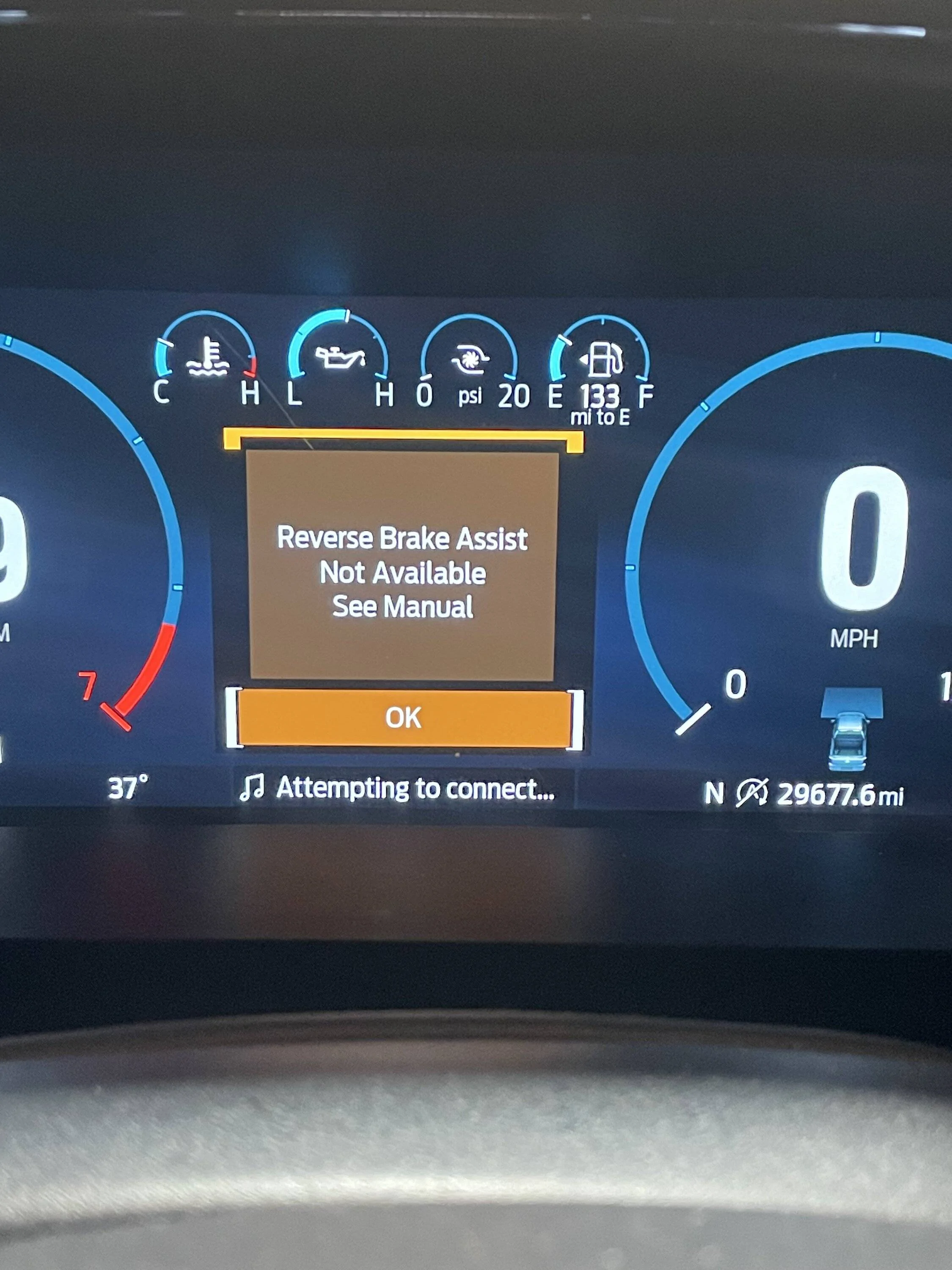 Ford F-150 Park Aid Fault 2022 Lariat IMG_3899
