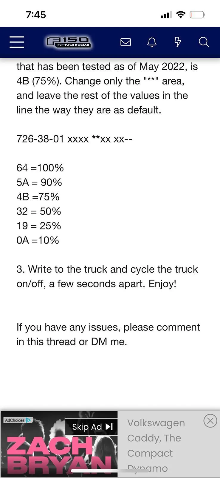 Ford F-150 DRL LED Bar brightness boosted using Forscan IMG_4390