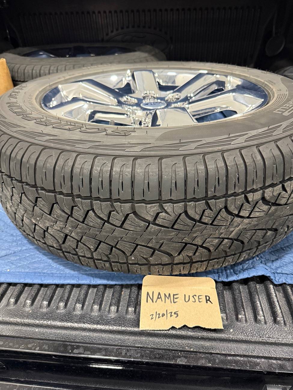 Ford F-150 20” Chrome package wheels with tires IMG_4485