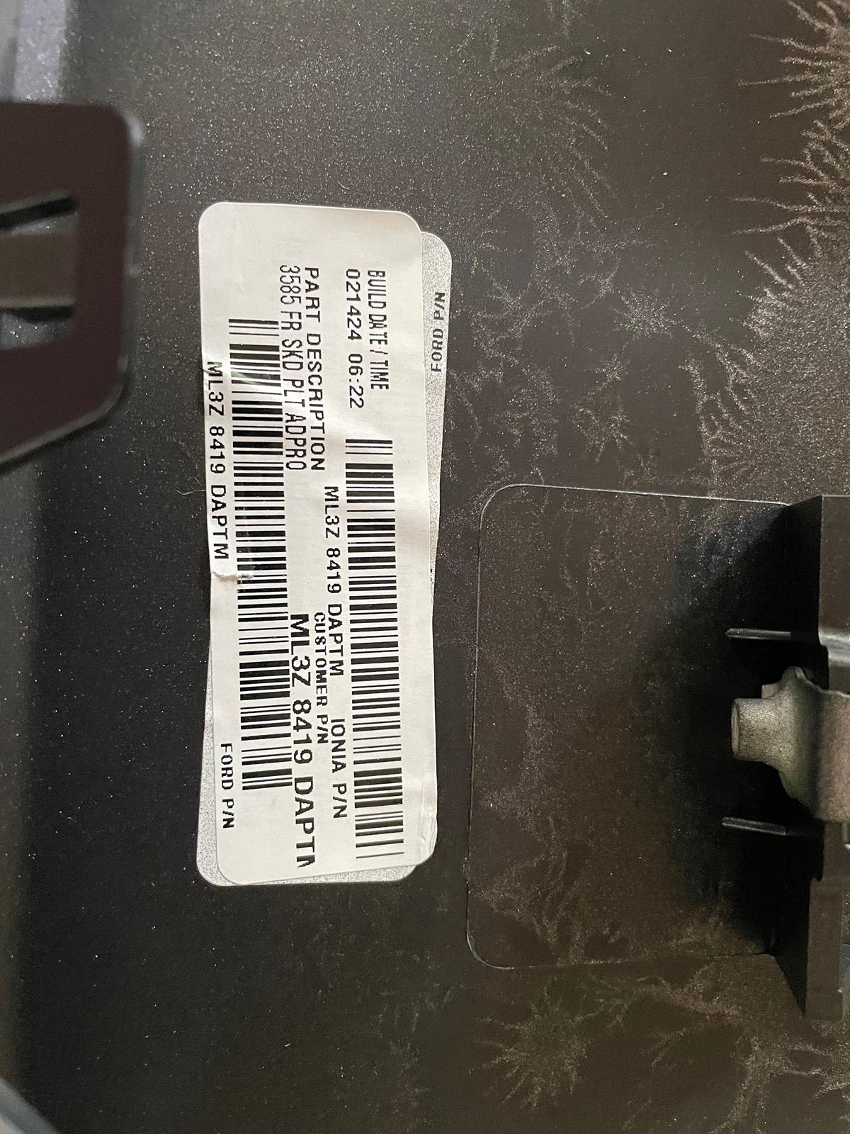 Ford F-150 F-150 Tremor Skid plate installed IMG_4614