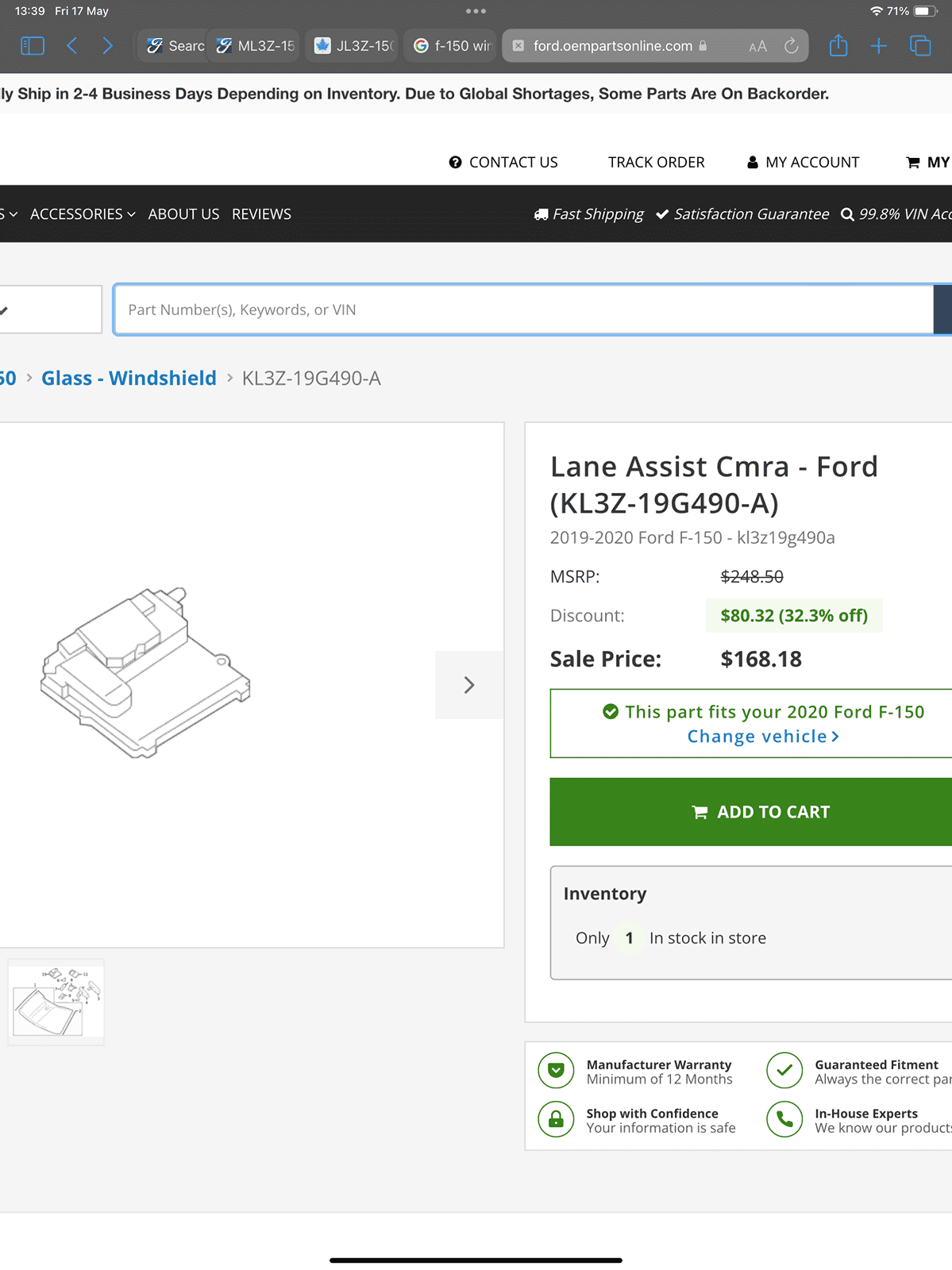 Ford F-150 Mysterious windshield feature IMG_4644