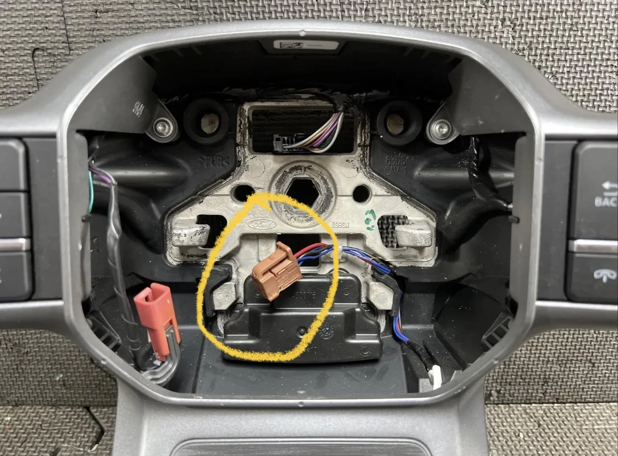 Ford F-150 Adding heated steering wheel IMG_4702