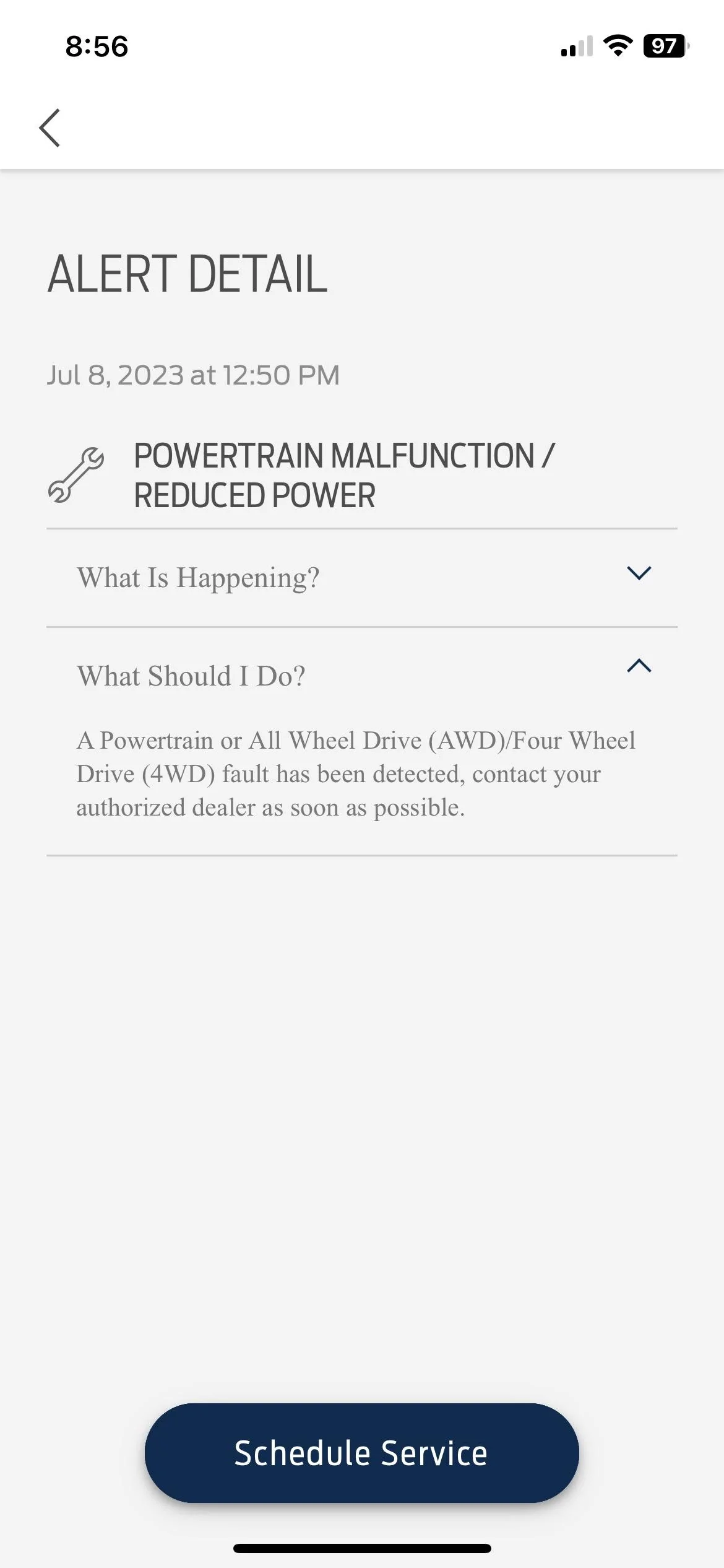 Ford F-150 Powertrain or a 4x4 drive fault IMG_4728