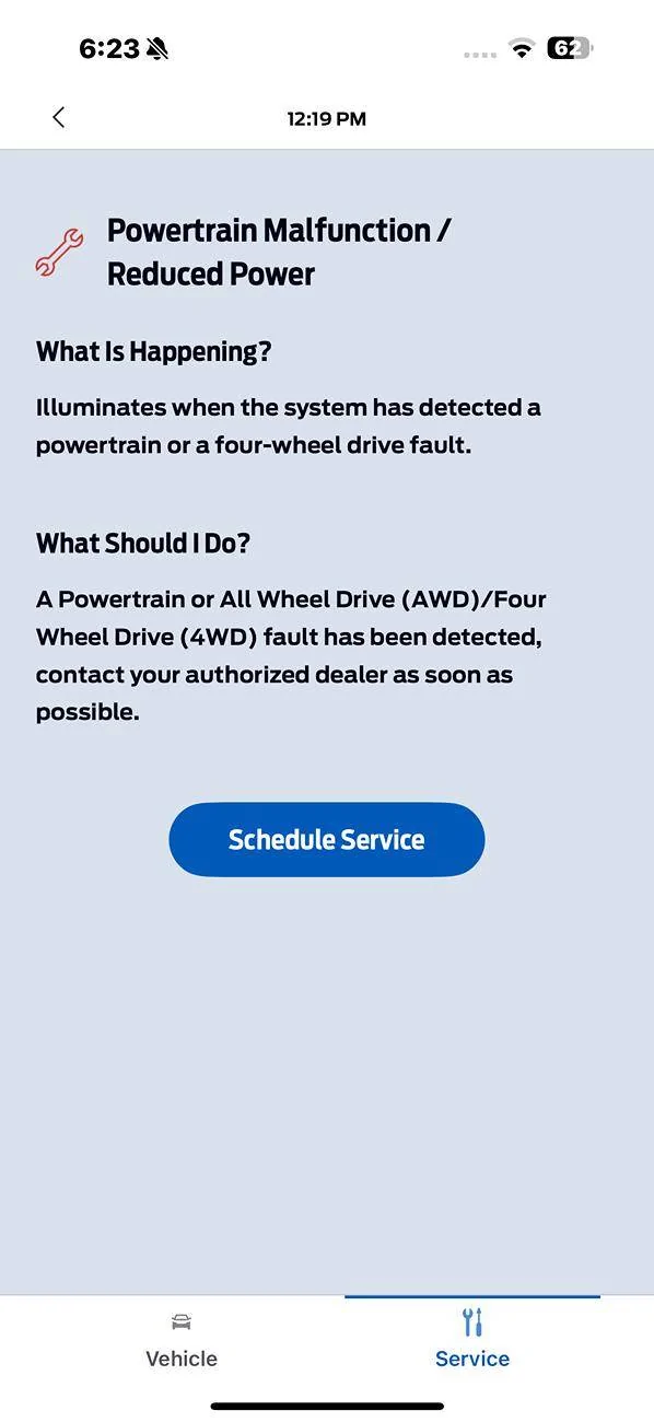 Ford F-150 Powertrain or a 4x4 drive fault IMG_4807