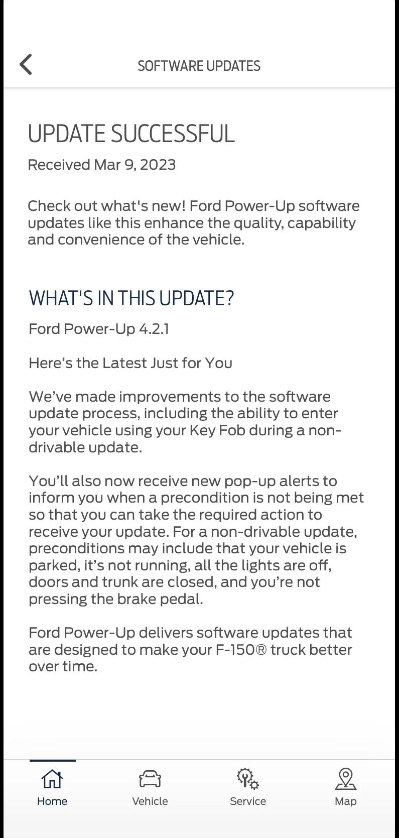 Ford F-150 Power-Up 4.2.1. OTA software update installed today IMG_4807