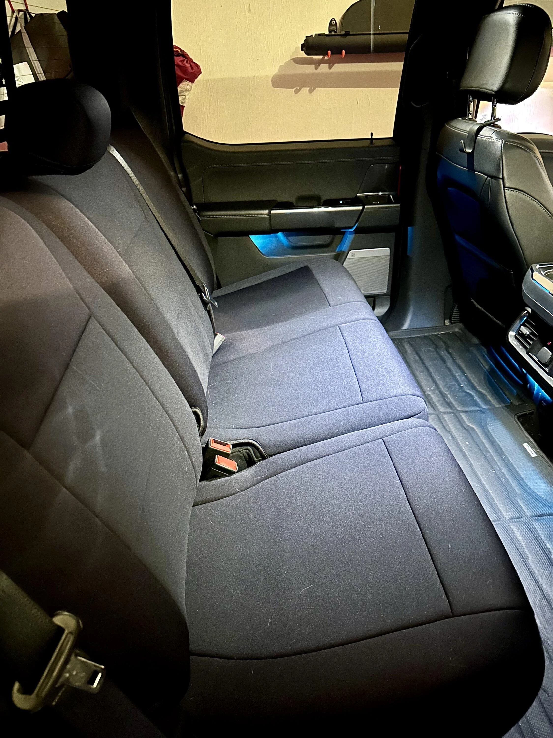 Ford F-150 LFR: Back seat cover for dogs. IMG_4856