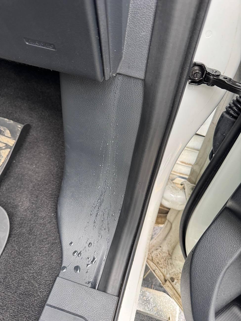 Ford F-150 Passenger floor wet, water leak IMG_4963
