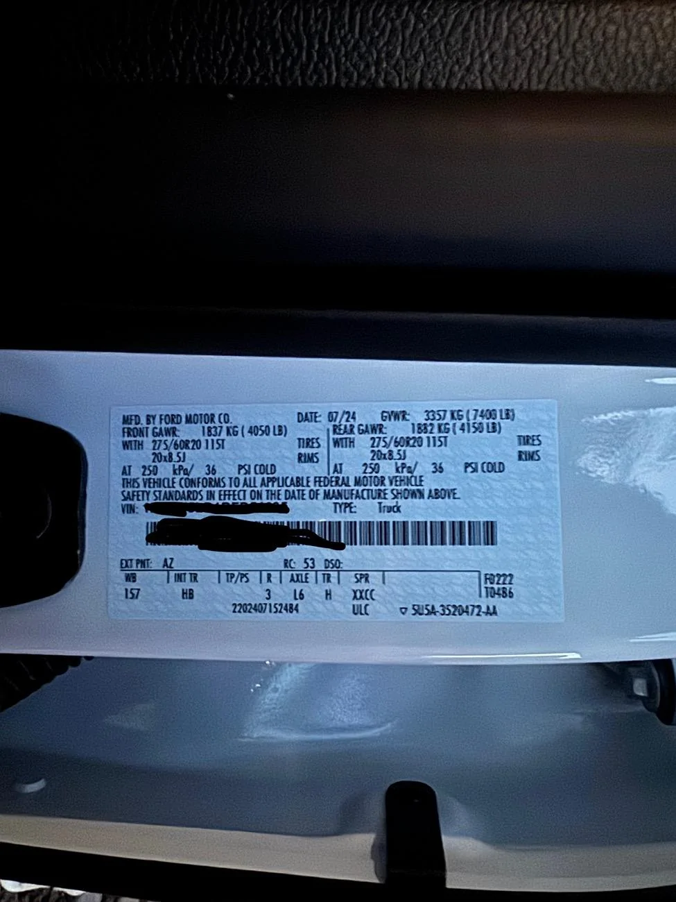 Ford F-150 Picked this up at Granger Ford and drove back to Bay Area CA -- 4 Days 1950 miles delivery trip IMG_4963