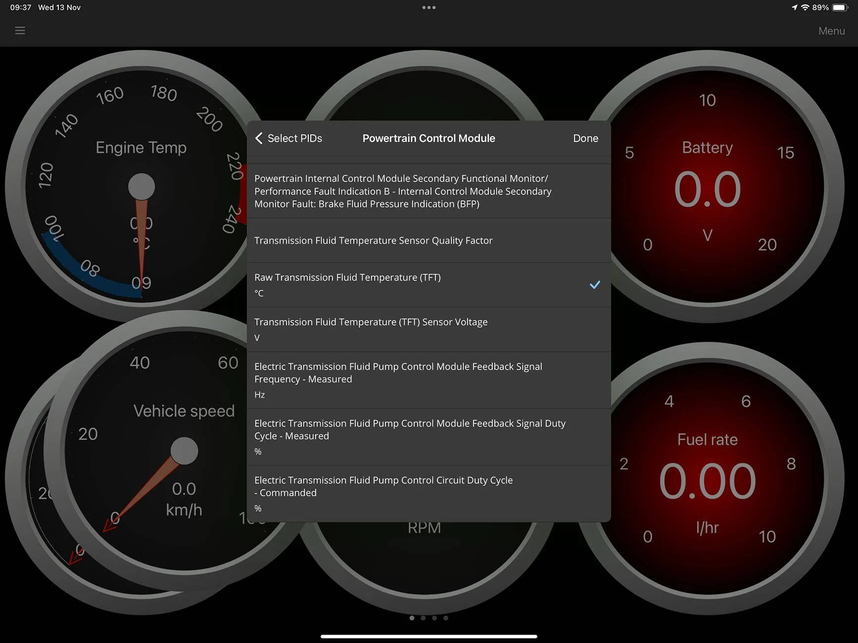 Ford F-150 OBDII  android apps IMG_5112