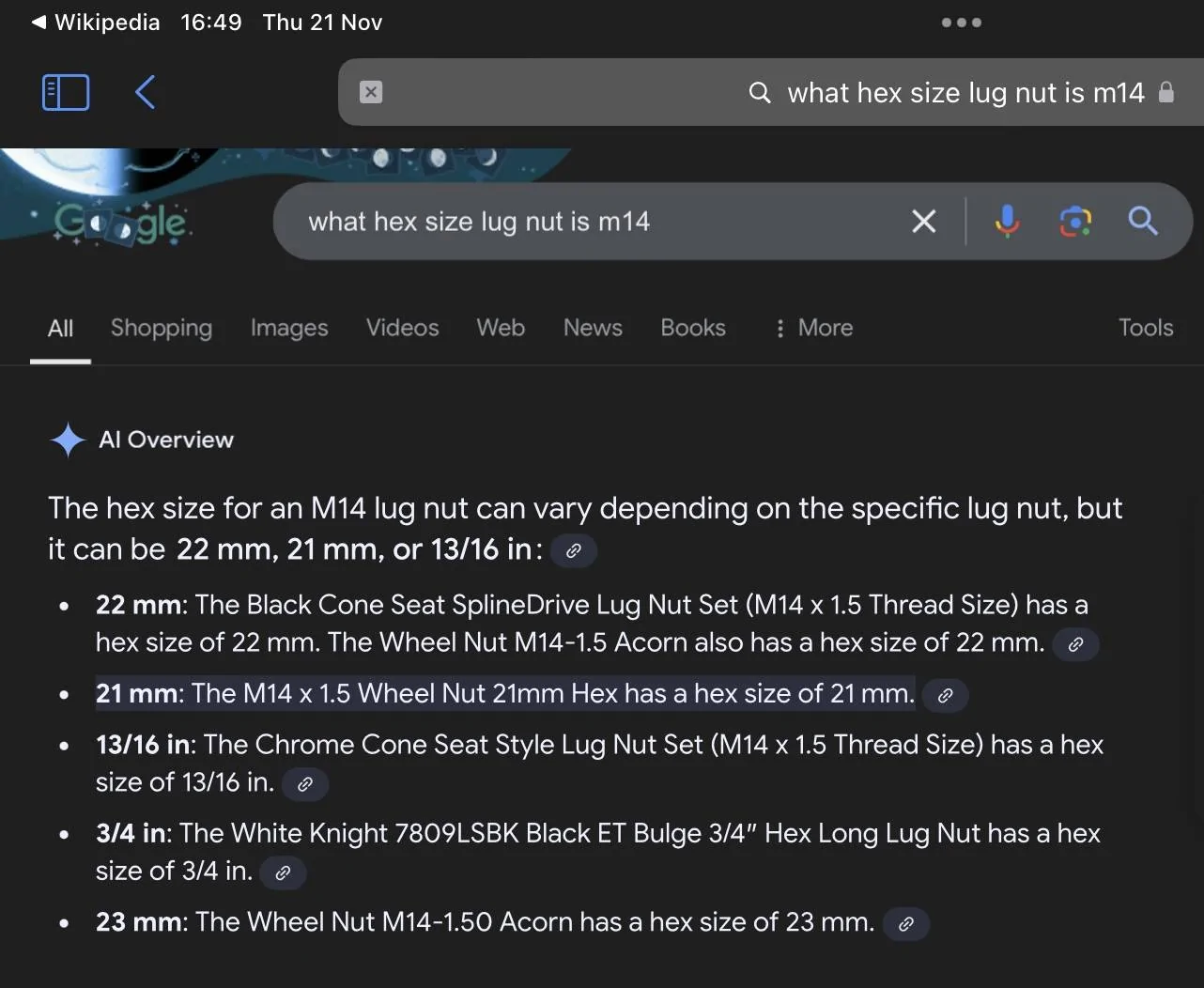 Ford F-150 Tire Nut socket size? IMG_5130