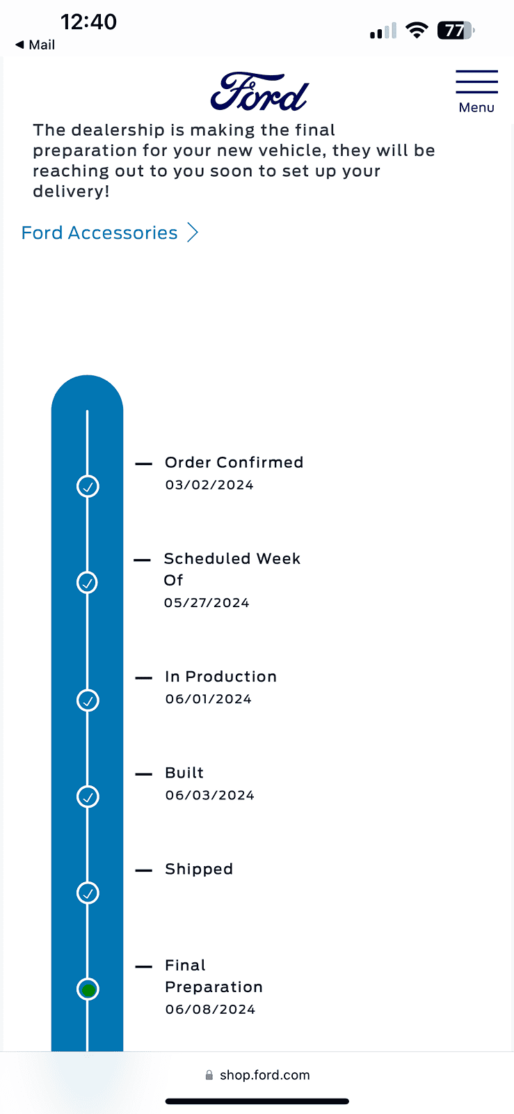 Ford F-150 2024 F-150 Scheduling This Week (4/11/24) for Production Week 5/27 IMG_5162