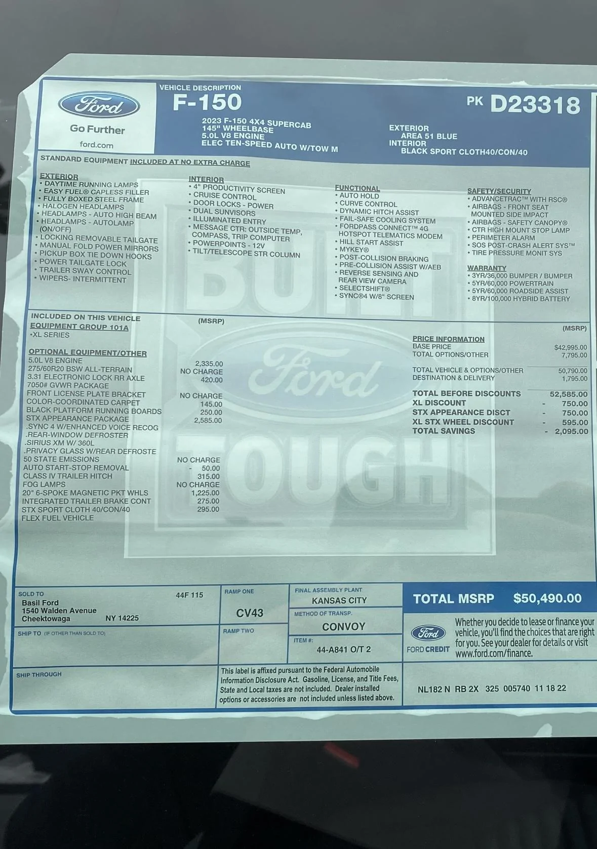 Ford F-150 2023 F150 3.5 ecoboost Max Towing capacity IMG_5653