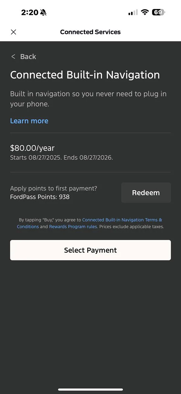 Ford F-150 navigation subscription running out   cant sign in IMG_5731
