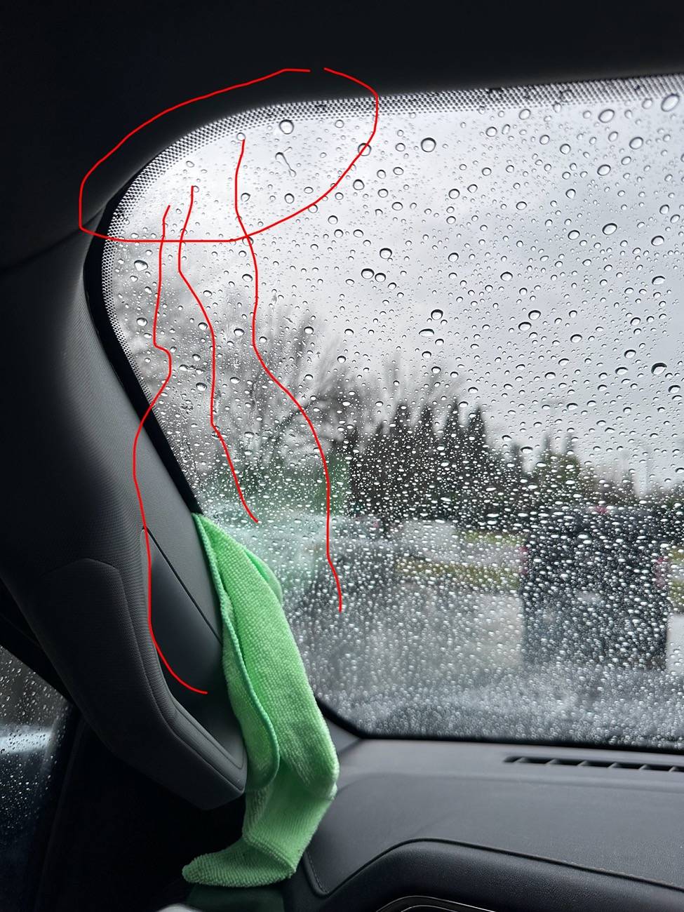 Ford F-150 Water coming down inside of windshield IMG_5933