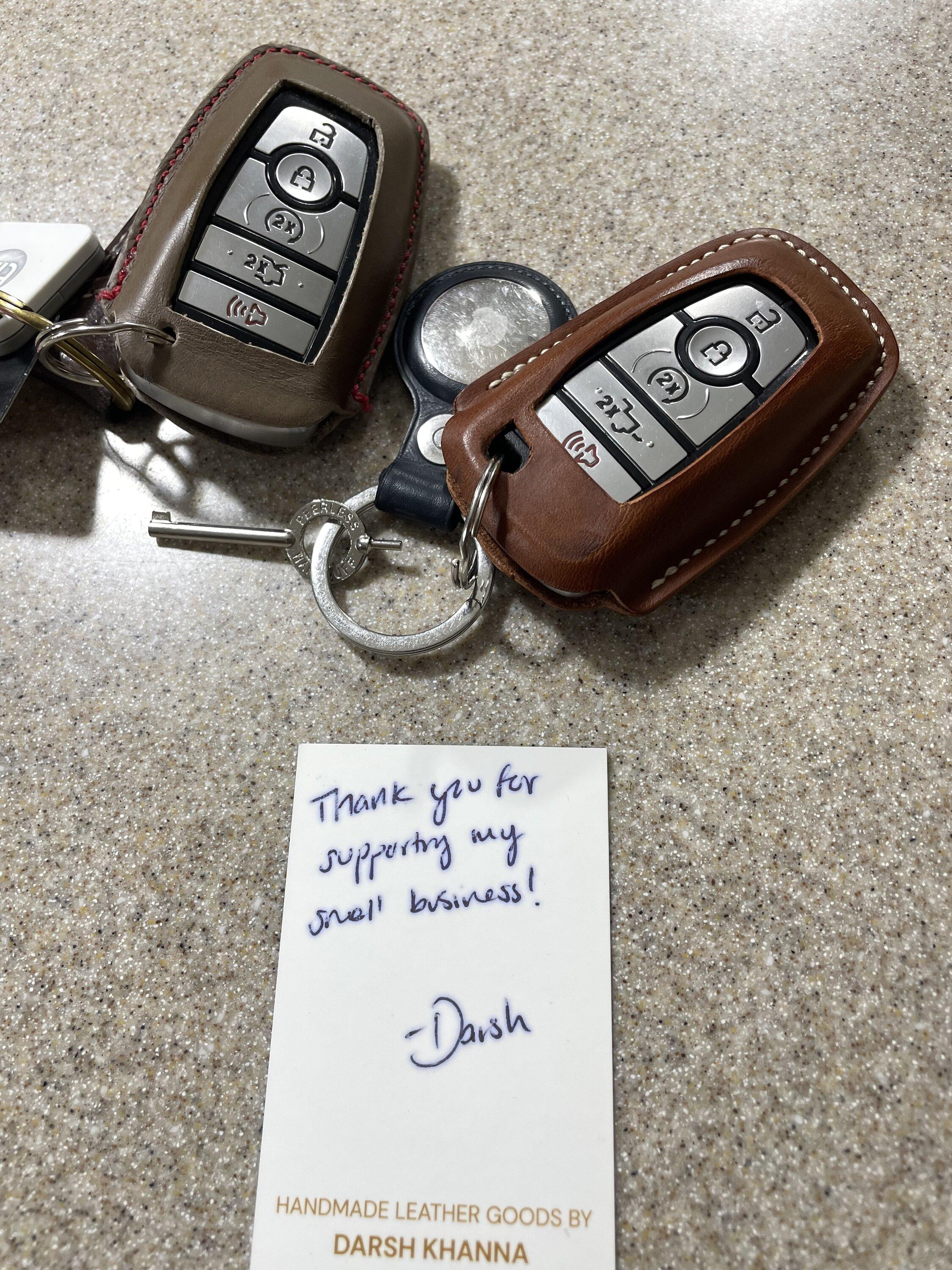 Ford F-150 Color matched leather key fob covers IMG_6005