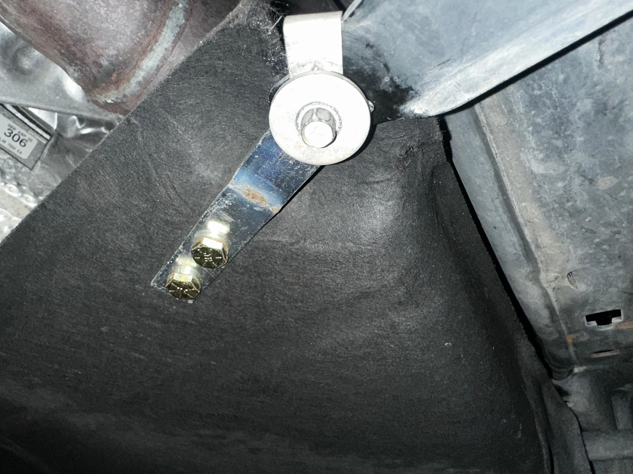 Ford F-150 Dealer tech ripped trans diaper IMG_6359