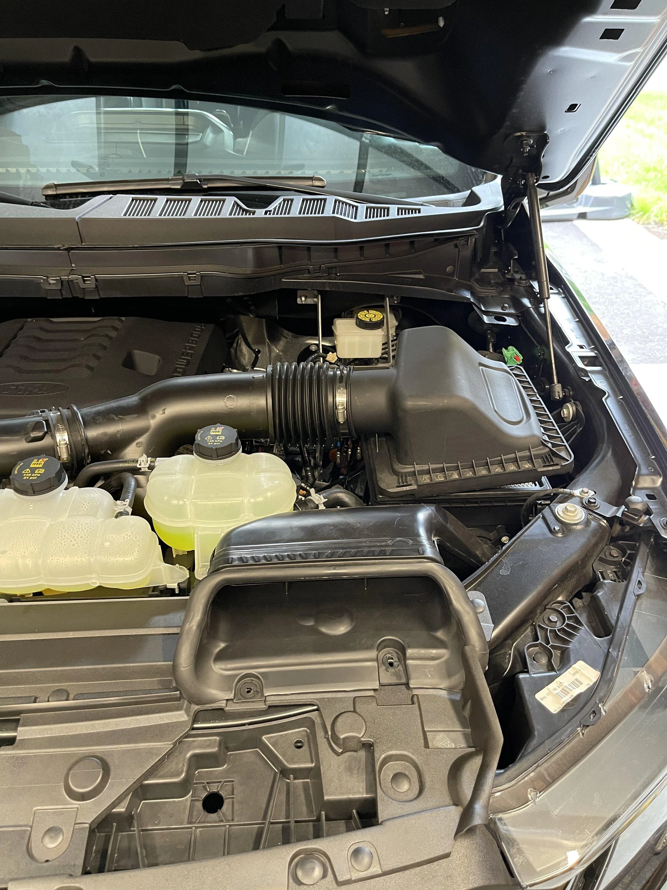 Ford F-150 Roush intake installed on 2023 PowerBoost Platinum IMG_6423