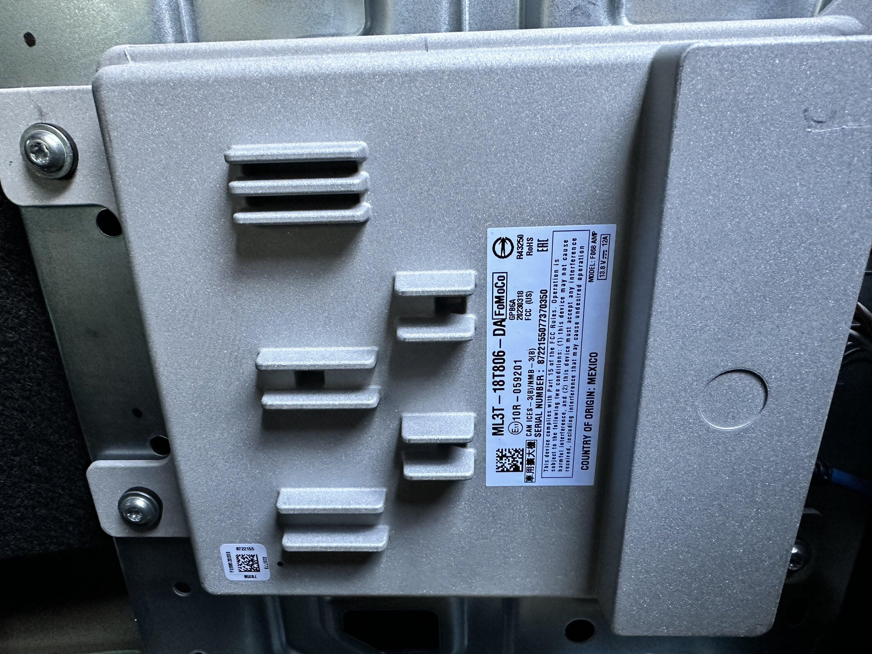 Ford F-150 Is this B&O amp in my 23 501a ?? IMG_6771