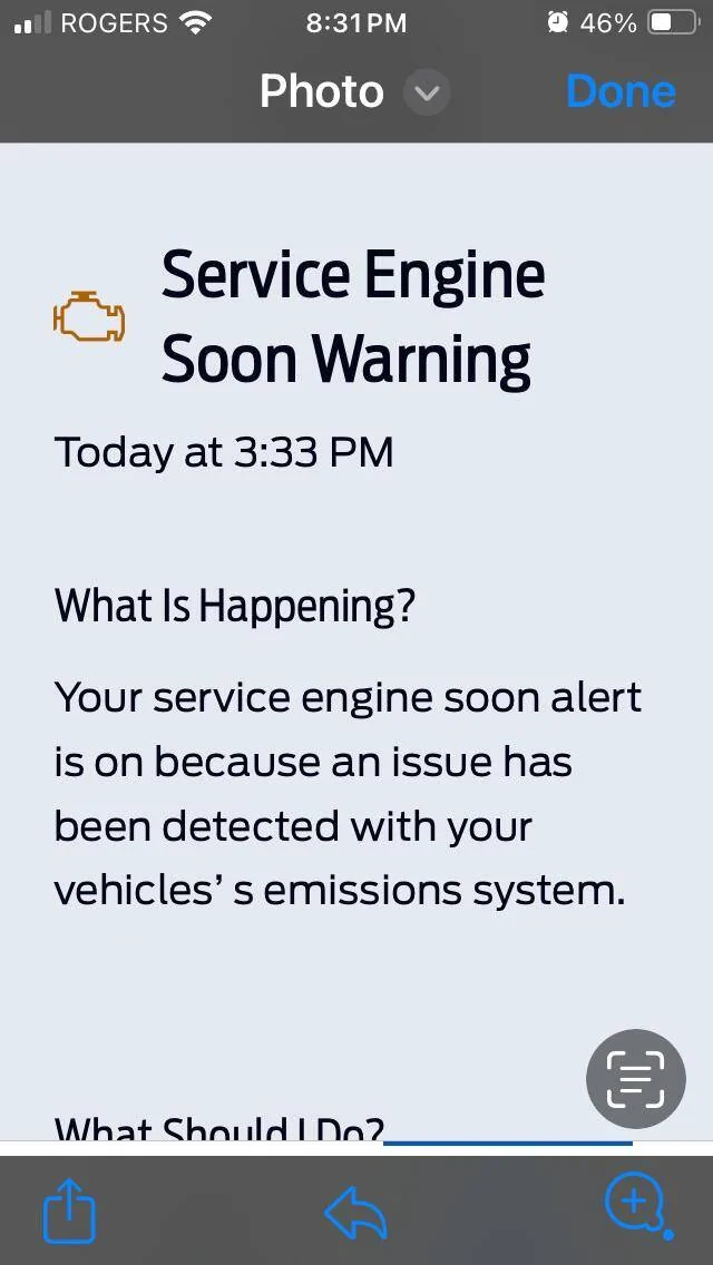 Ford F-150 P2196 code today IMG_7113