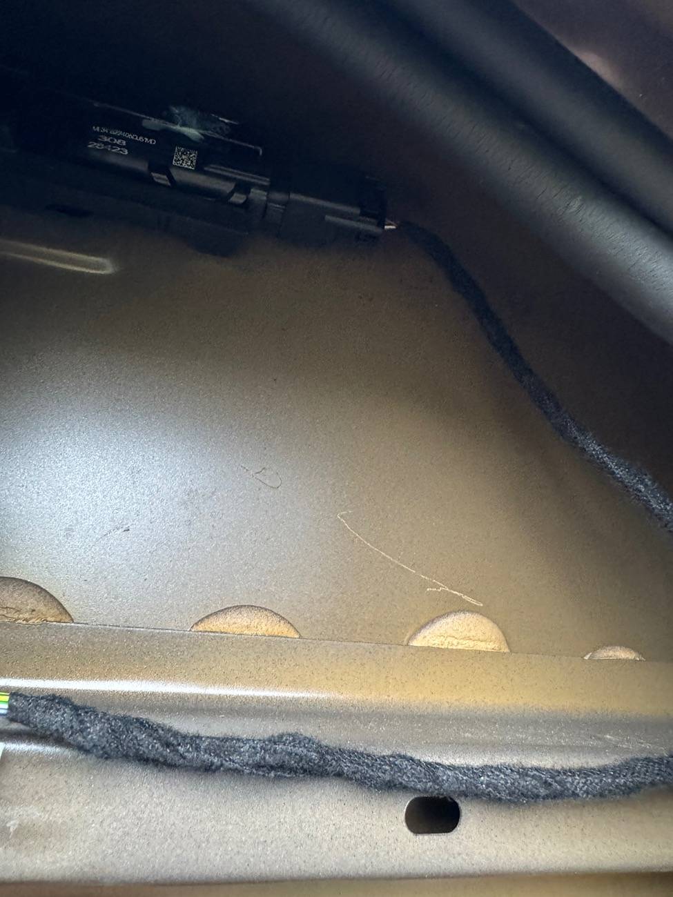 Ford F-150 Open Cell Acoustic Foam Tiles Behind Speakers IMG_7333