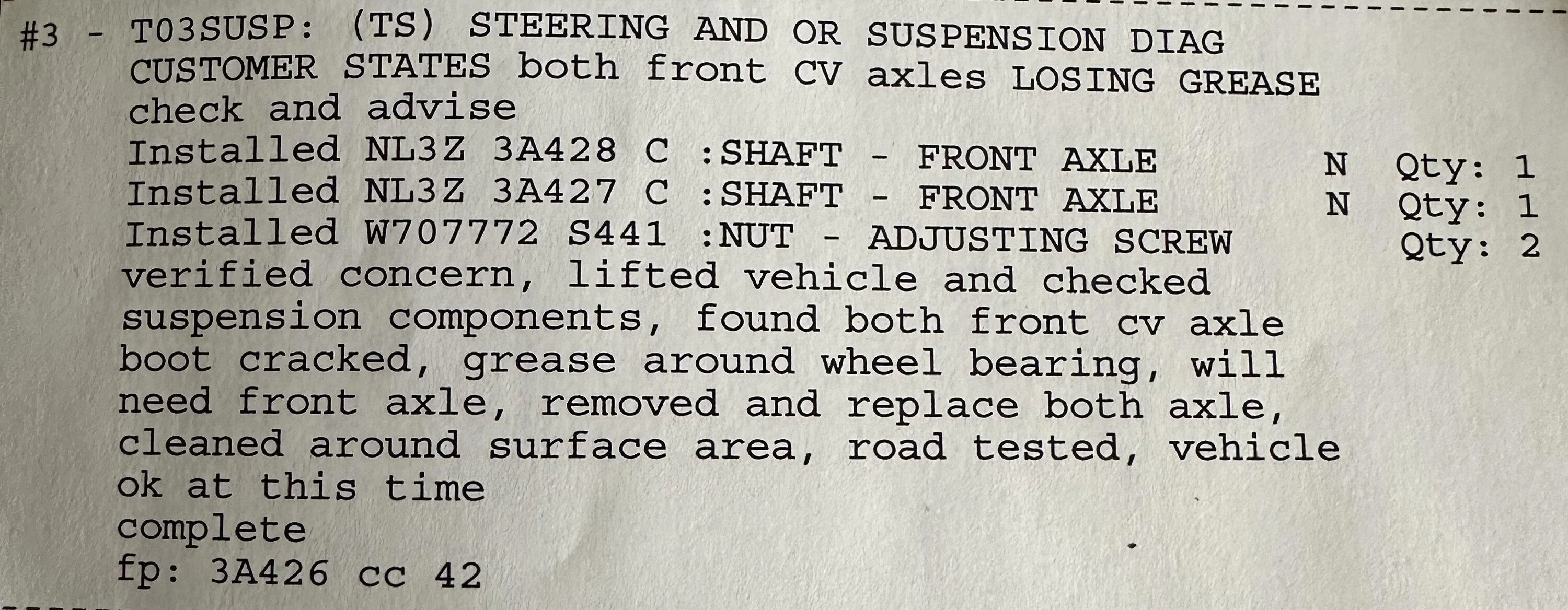 Ford F-150 CV axle oil/wet looking spot on the hub (photo attached) IMG_7390