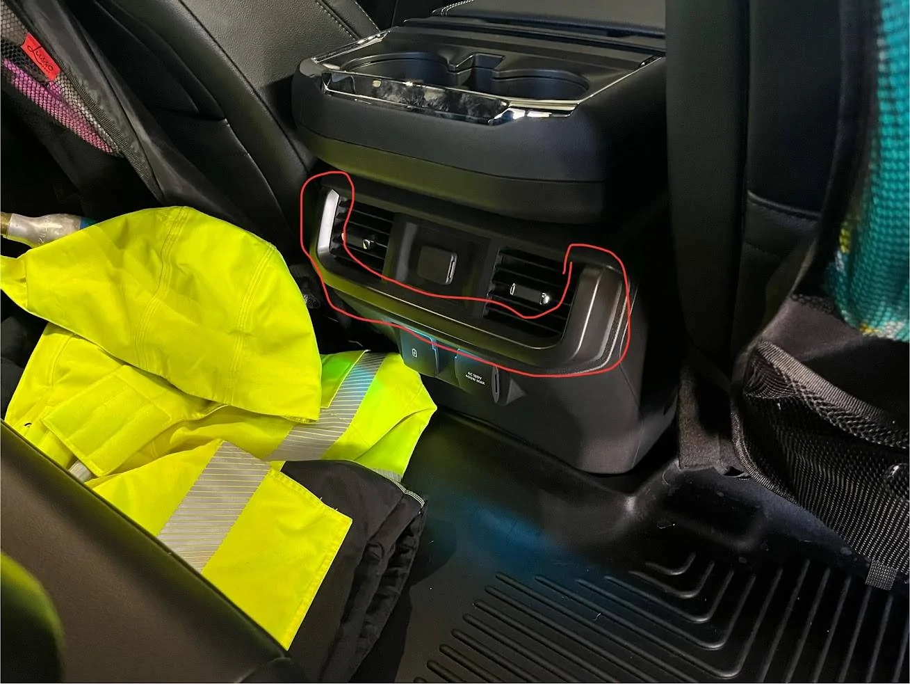 Ford F-150 Removing Trim Around Rear Vents in Center Console IMG_7602