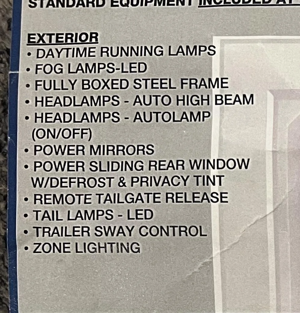 Ford F-150 2023 F150 Lariat packaging question IMG_7607