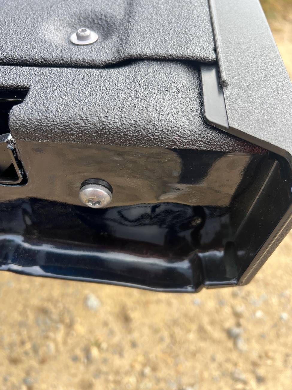 Ford F-150 Spray in liner tailgate side dents IMG_8116