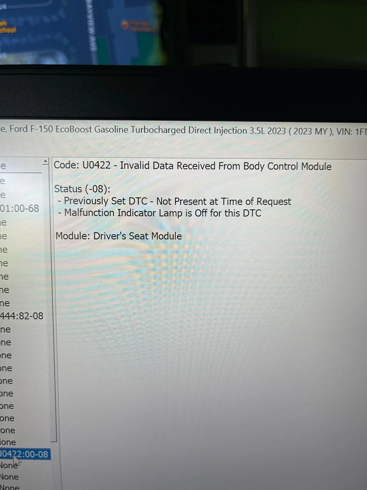 Ford F-150 3 DTCs with no check engine light! IMG_8121