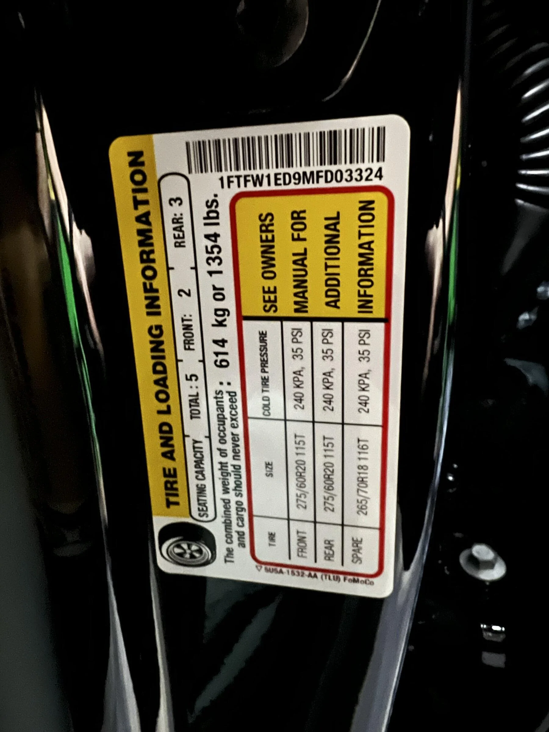 Ford F-150 2021 F-150 Payload Stickers IMG_8369[1]