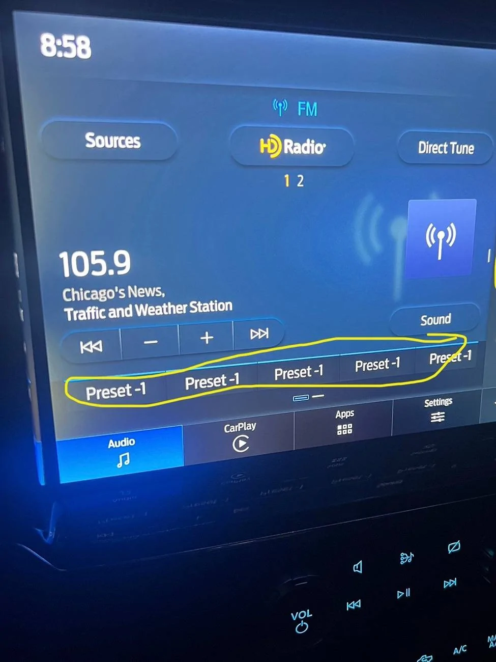 Ford F-150 Presets all say preset 1 IMG_8383