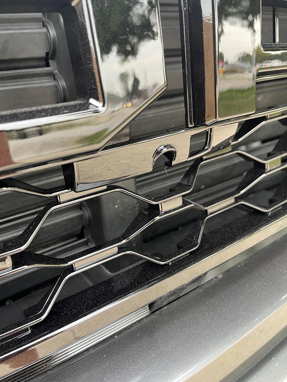 Ford F-150 Dealer installed wrong aftermarket grill IMG_8692