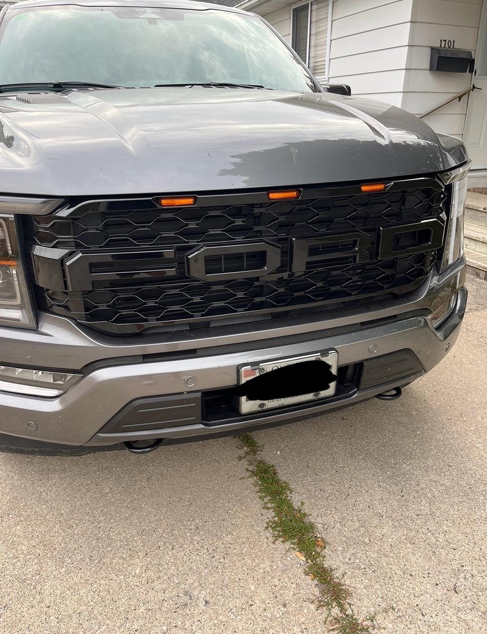 Ford F-150 Dealer installed wrong aftermarket grill IMG_8696