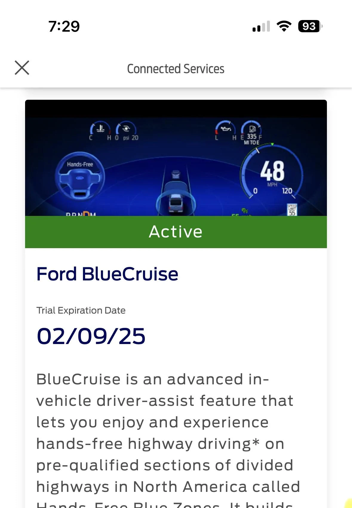 Ford F-150 Bluecruise Subscription cost. IMG_8849