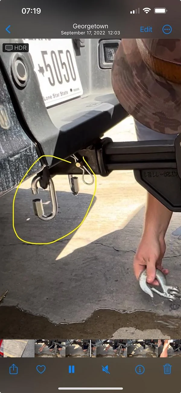 Ford F-150 Hitch Chain Connection IMG_9173