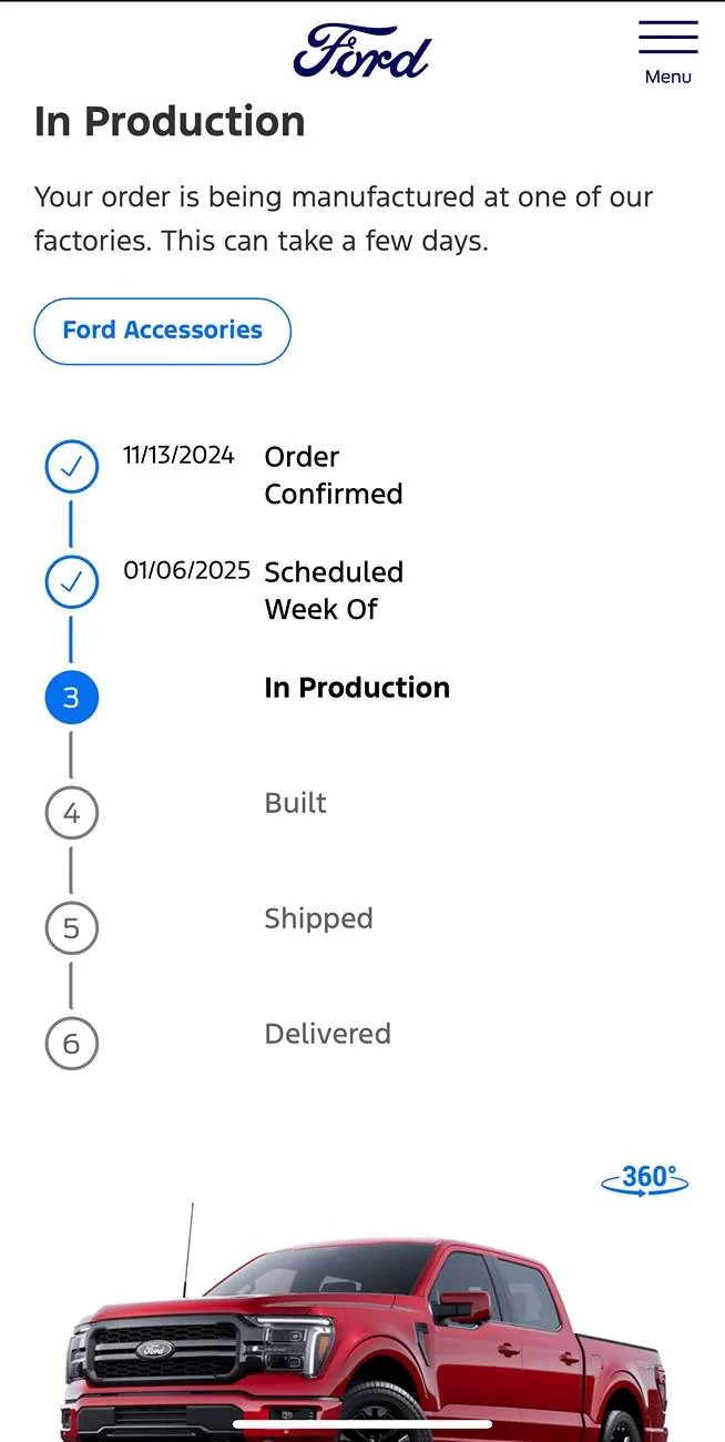 Ford F-150 2025 F-150 production and scheduling IMG_9435
