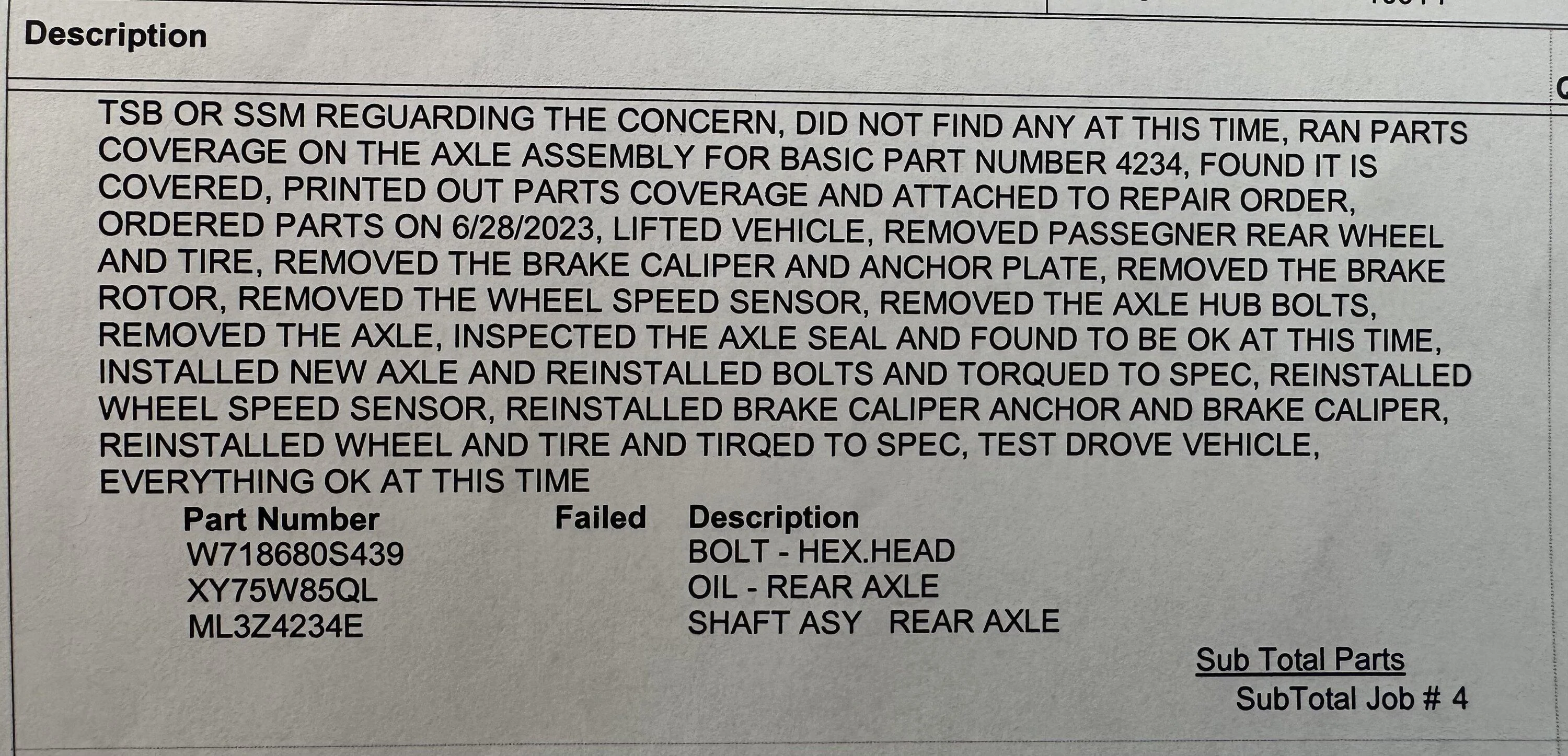 Ford F-150 F150 Powerboost Axle bolt sheared off IMG_9466